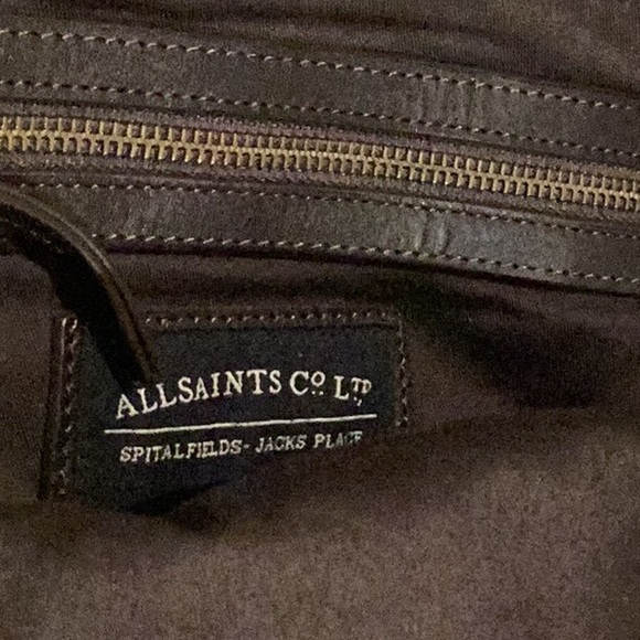 All Saints Textured Brown Shoulder Bag - Picture 2 of 4